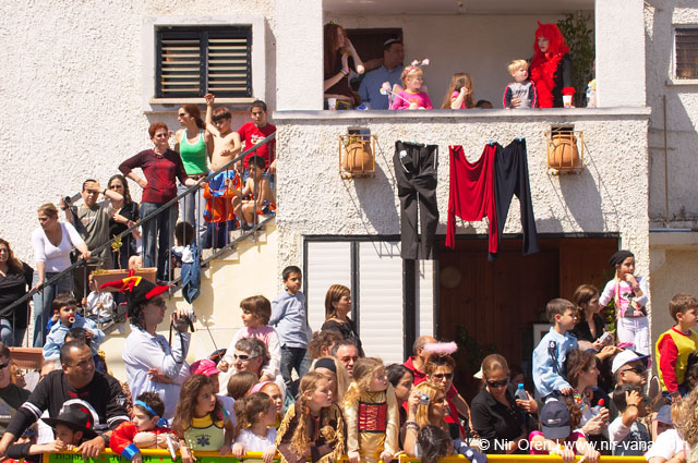 Adloyada (Purim Disguises Parade) in Hulon