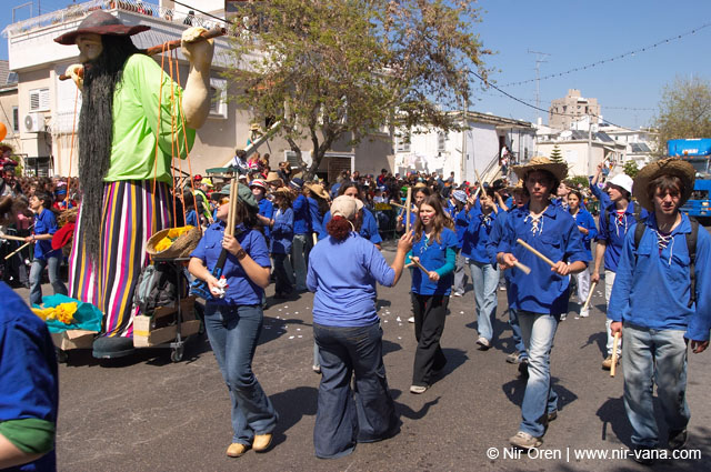 Adloyada (Purim Disguises Parade) in Hulon