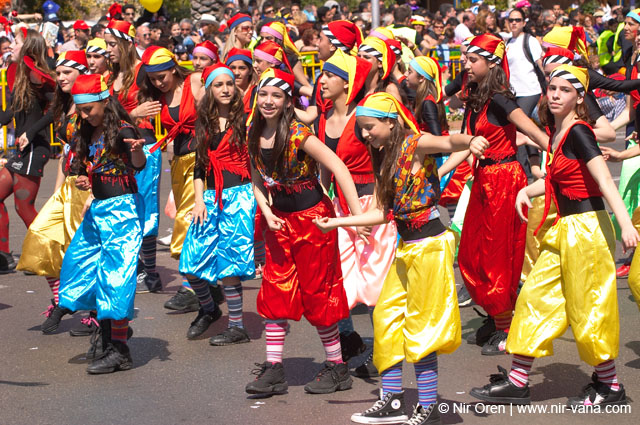 Adloyada (Purim Disguises Parade) in Hulon
