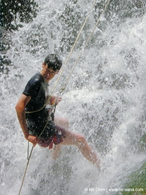 Rappelling in Yehudia Waterfall