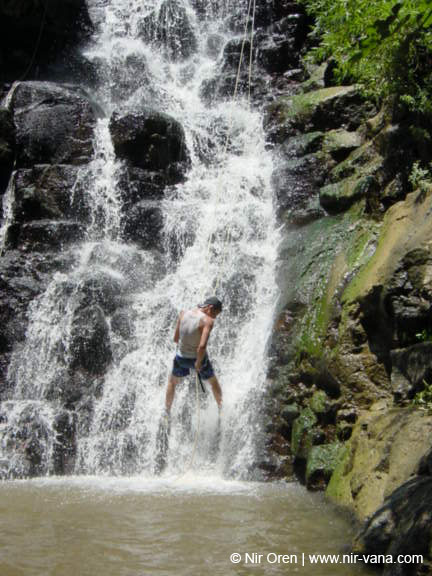 Rappelling in Yehudia Waterfall