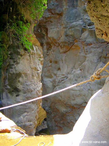 Rappelling Trek in Zavitan Stream Black Canyon