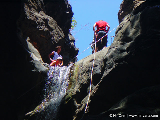 Rappelling Trek in Zavitan Stream Black Canyon
