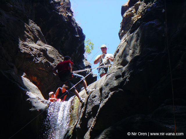 Rappelling Trek in Zavitan Stream Black Canyon
