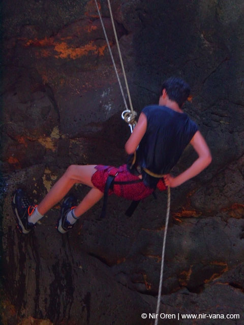 Rappelling Trek in Zavitan Stream Black Canyon