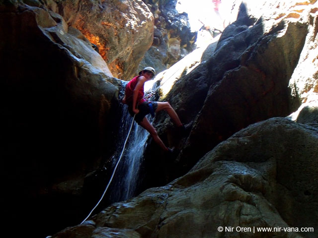 Rappelling Trek in Zavitan Stream Black Canyon