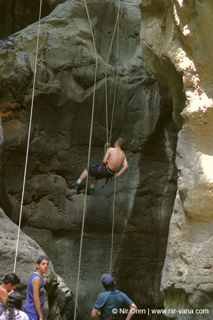 Rappelling Trek in Zavitan Stream Black Canyon