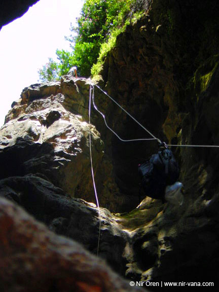 Rappelling Trek in Zavitan Stream Black Canyon