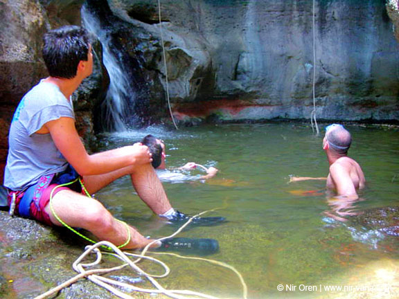 Rappelling Trek in Zavitan Stream Black Canyon