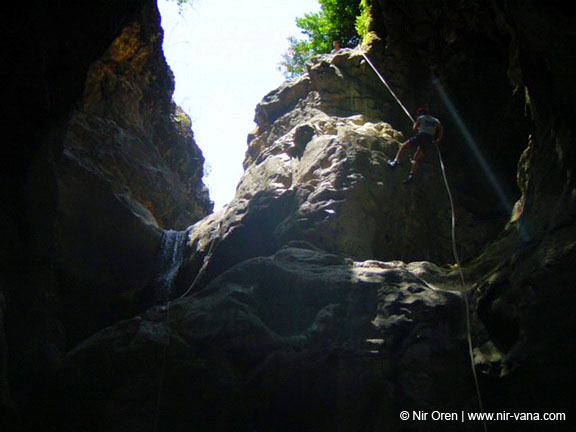 Rappelling Trek in Zavitan Stream Black Canyon