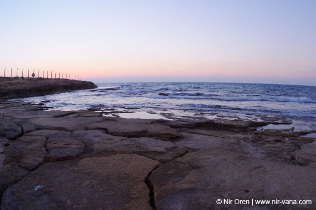 Atlit Beach: Water, Rocks and Lizards
