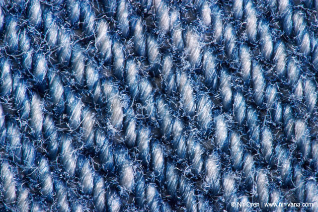 Micro photographs of a jeans