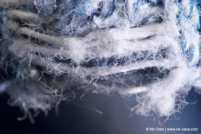 Micro photographs of a jeans