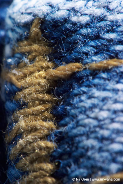 Micro photographs of a jeans